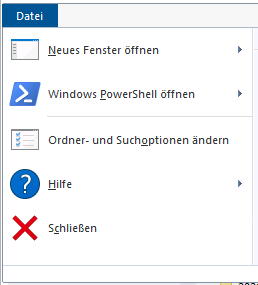 Windows 10 Explorer Datei Menü