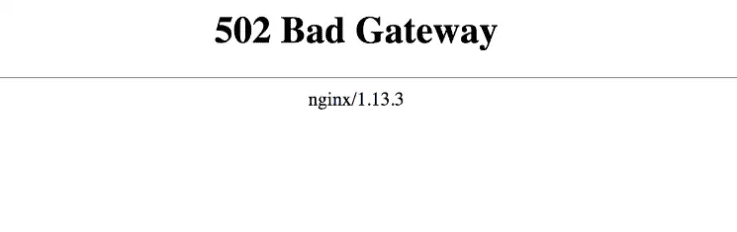 Nginx 502 Bad Gateway Error