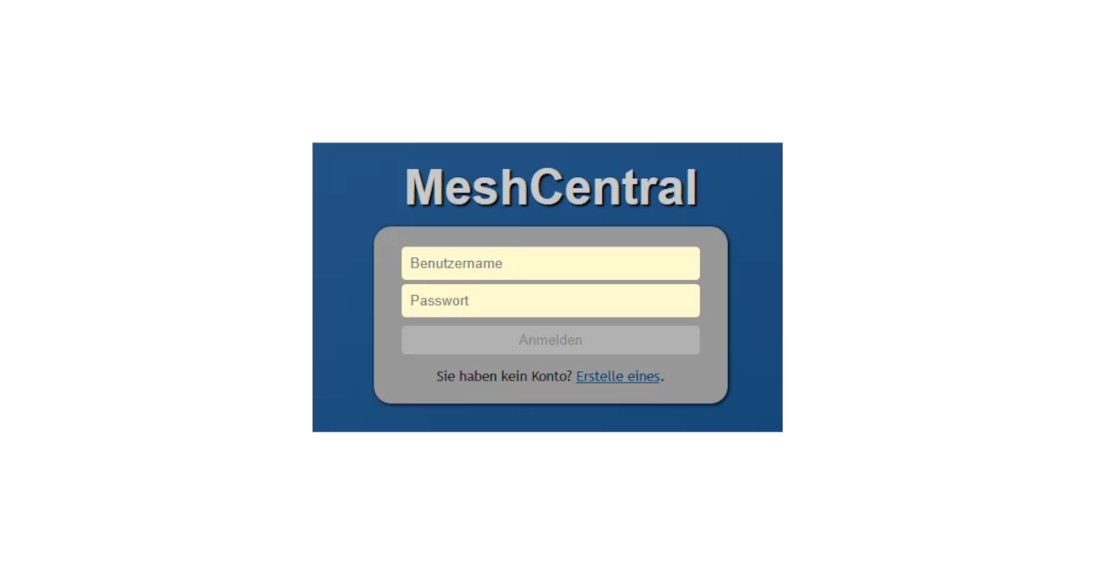 MeshCentral unter Debian installieren 6 MEshCentral Web Login