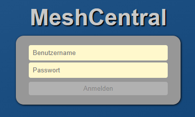 MeshCentral WebUI Login