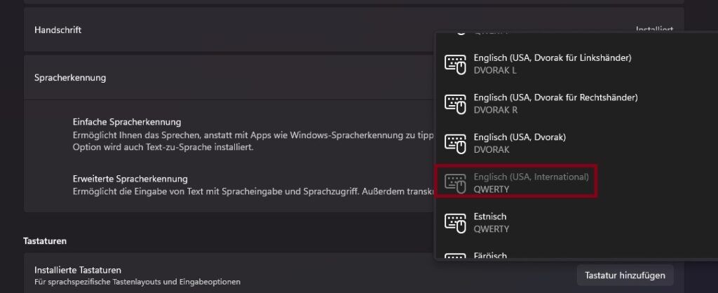 Sprache wählen