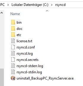 Windows 10 mittels Cygwin und RSyncd automatisch und zuverlässig mit BackupPC sichern 6 Windows Cygwin Rsync Installationsverzeichnis