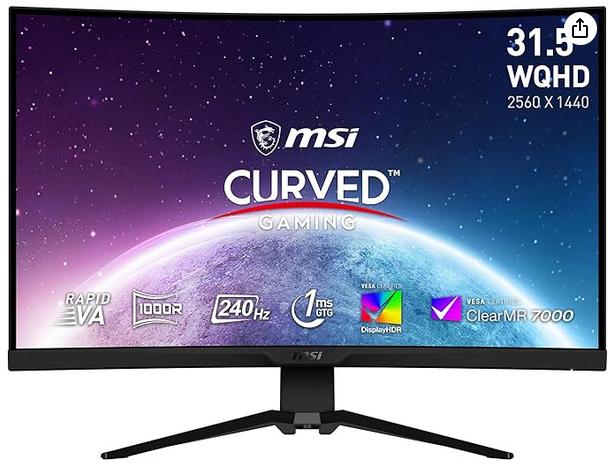 amazon ostern24 msi mag 235cqrxfde 315zoll wqhd curved gaming monitor