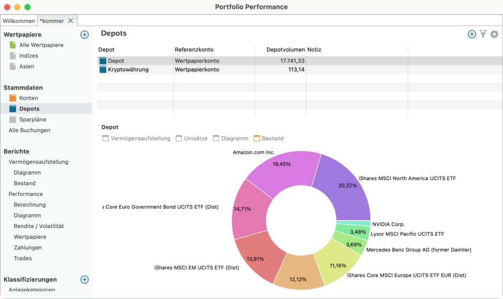 Portfolio Performance Version 0.69.0 veröffentlicht 8 portfolio performance 0 69 0 diagramm torte