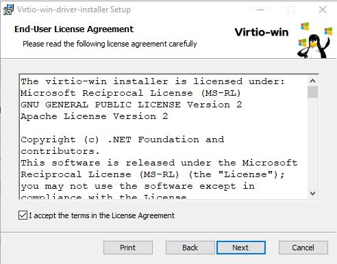 Proxmox VE QEMU Guest Agent installieren 16 Proxmox Windows Guest Agent VirtIO Driver Setup License