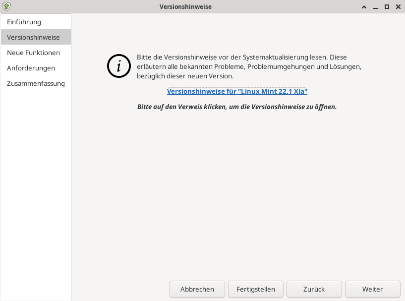 Aktualisierung Linux Mint 22.1 Xia Versionshinweise