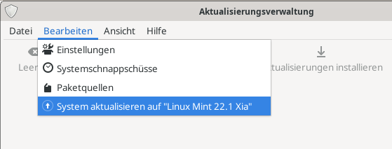 Aktualisierung Linux Mint Xia 22.1