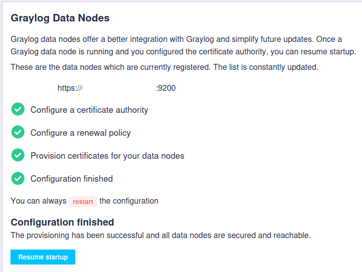 Graylog Datanode - Preflight - Restart Services