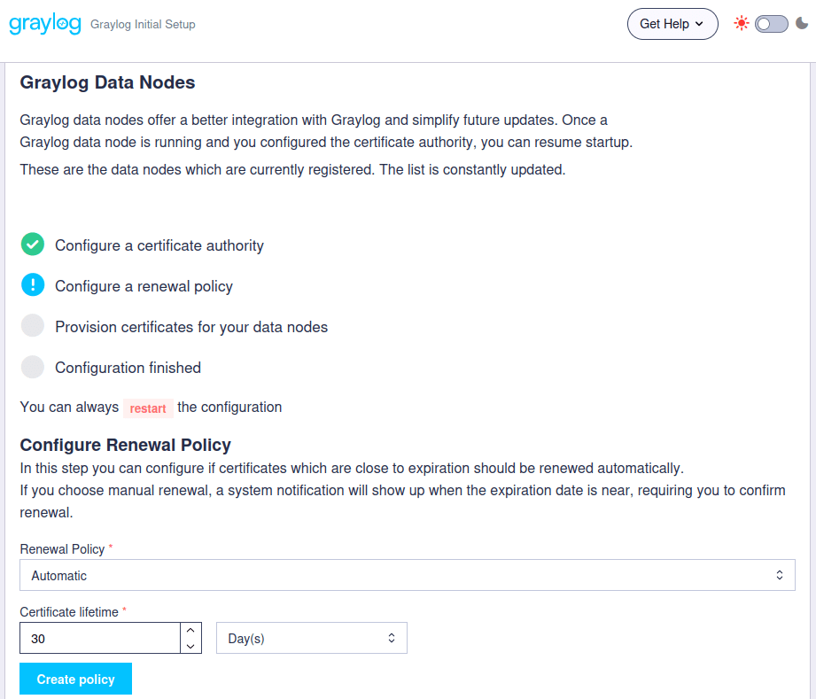 Graylog Datanode - Preflight - Cert renewal