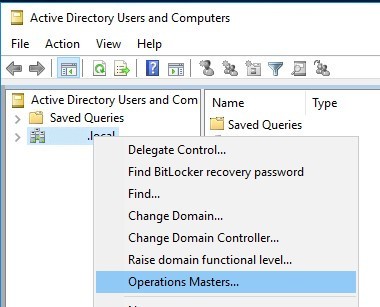 mmc active directory users coputers operations masters 01