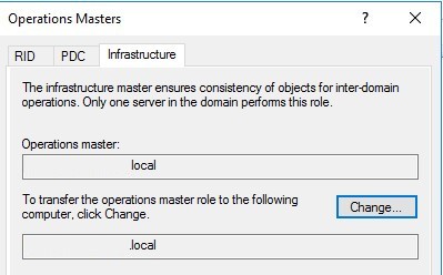 mmc active directory users coputers operations masters 03 infrastructure
